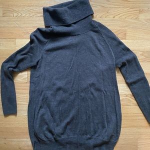 Cowl neck tunic sweater